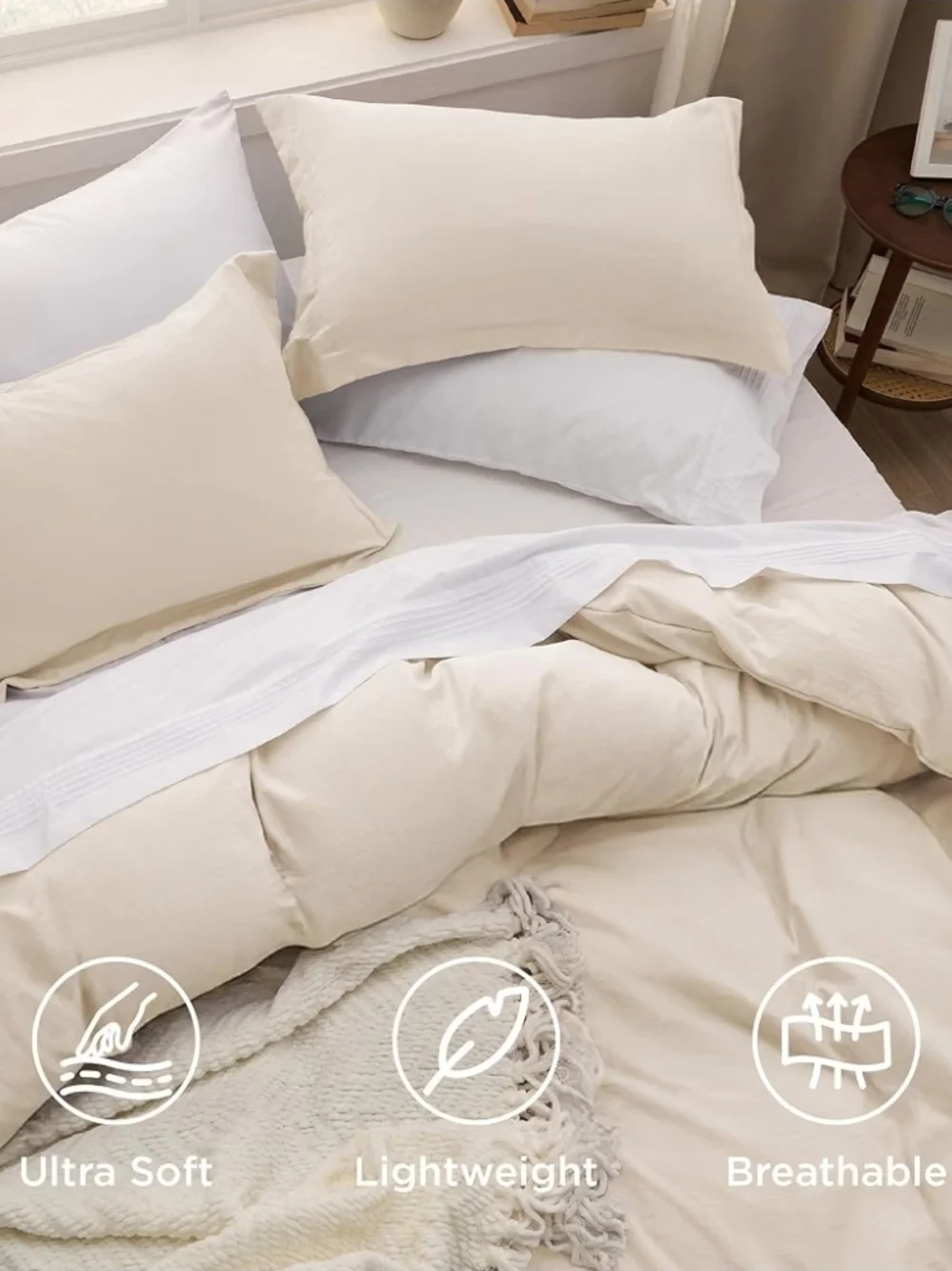 Plush Cream Duvet Cover Set - Brand: